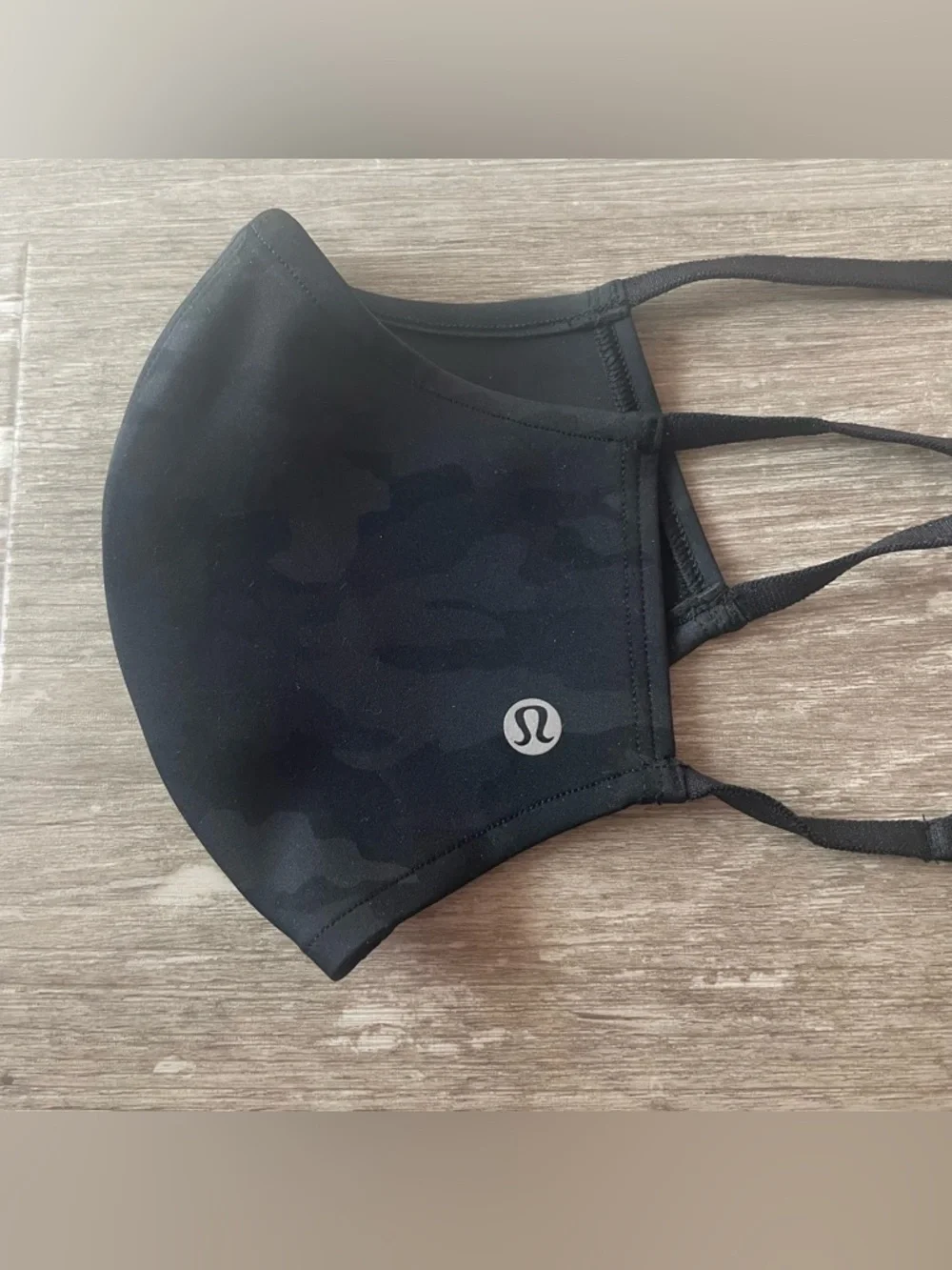 Like new Lululemon Double Strap Face Mask in Heritage 365 Camo Mini Deep Coal
